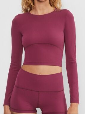 Aritzia Butter Bound Longsleeve Twinberry Red
